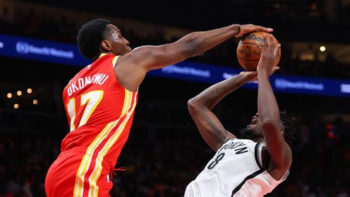 《NBA全场集锦》【球星】奥孔古vs篮网集锦 内线翻江倒海28+8连送暴扣