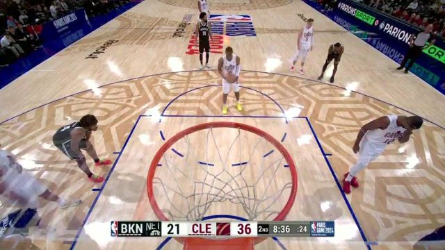 NBA常规赛：篮网vs骑士第2节中文解说回放