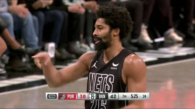 NBA常规赛：开拓者vs篮网第2节英文原声回放