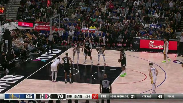 勇士vs快船第3节英文原声回放