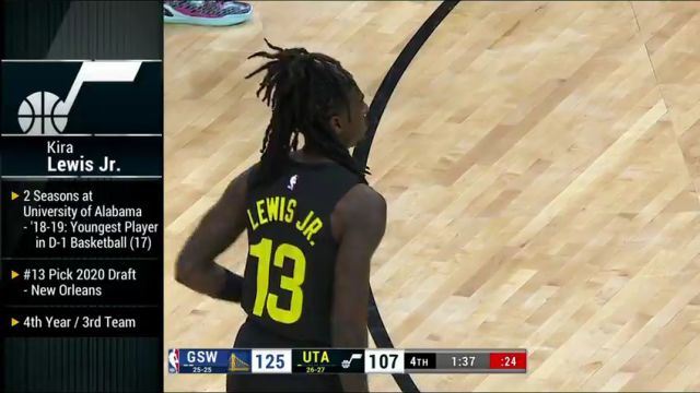 NBA常规赛：勇士vs爵士第4节英文原声回放