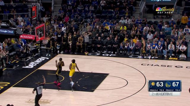 魔法棒开始挥舞 哈利伯顿极限出手超远三分压哨命中