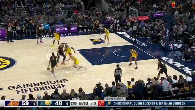 NBA常规赛：太阳vs步行者第2节中文解说回放