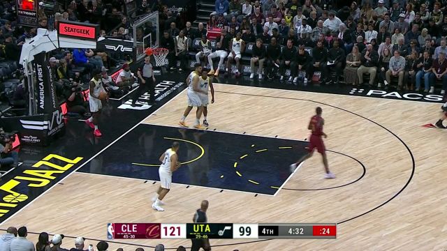 勒维尔vs爵士集锦 全面发挥26+6+5率队客场取胜