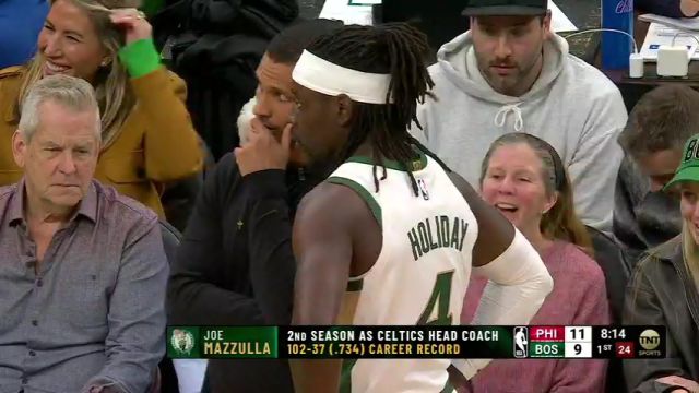 NBA常规赛：76人vs凯尔特人第1节中文解说回放