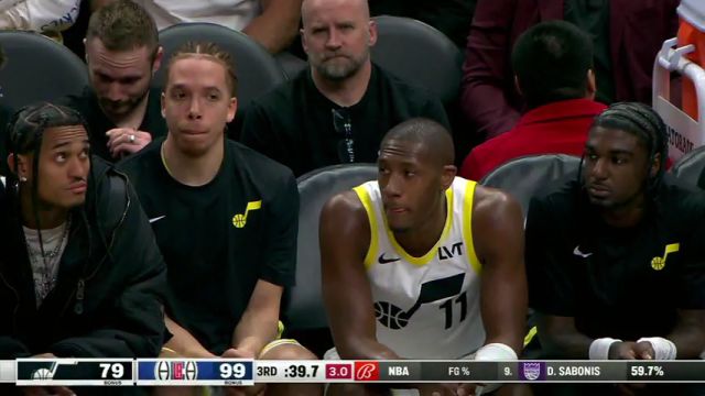 NBA常规赛：爵士vs快船第3节中文解说回放