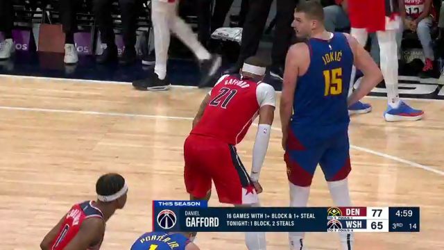 掘金vs奇才第3节英文原声回放