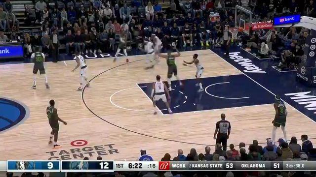 NBA常规赛：独行侠vs森林狼第1节中文解说回放
