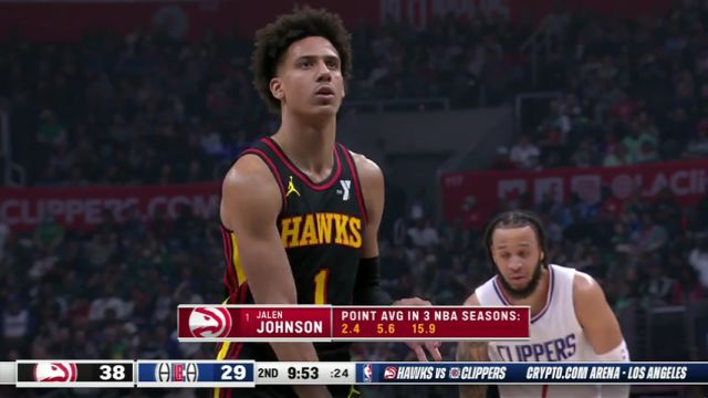 老鹰vs快船第2节英文原声回放