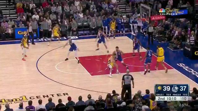 NBA常规赛：步行者vs国王第2节中文解说回放