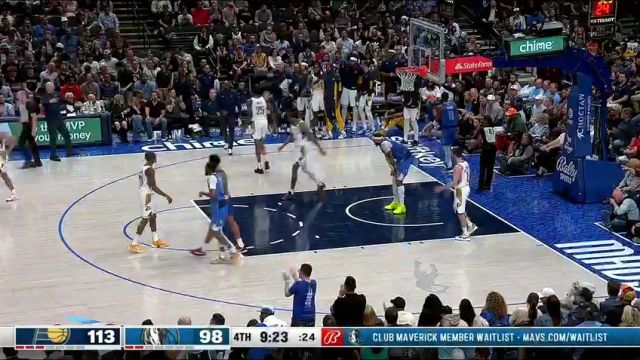 NBA常规赛：步行者vs独行侠第4节英文原声回放