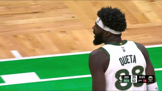 NBA常规赛：步行者vs凯尔特人第2节英文原声回放