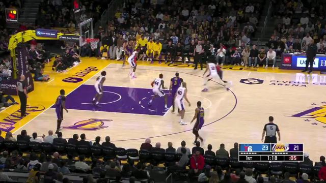 NBA常规赛：76人vs湖人英文原声全场回放