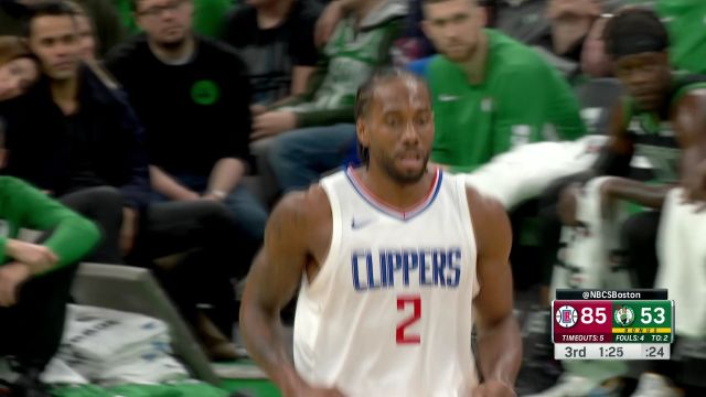 强投能力只能用无解形容 莱昂纳德霸气三分手起刀落