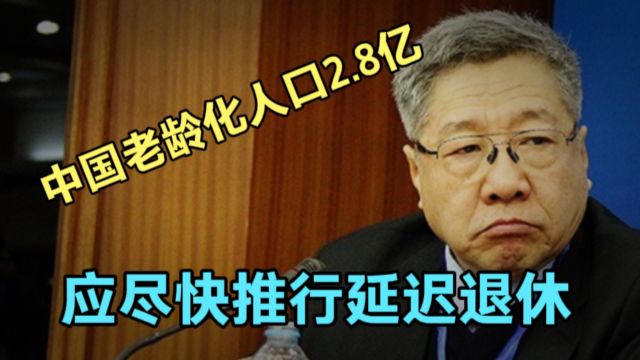 60岁以上老人2.8亿!延迟退休势在必行?专家建议尽快推行退休年龄