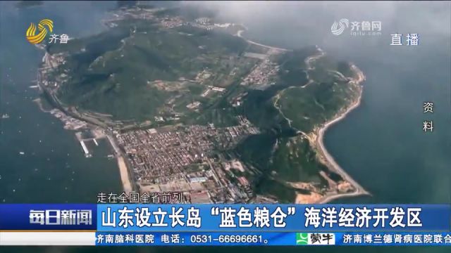 助力海洋渔业走向深远海!山东设长岛“蓝色粮仓”海洋经济开发区