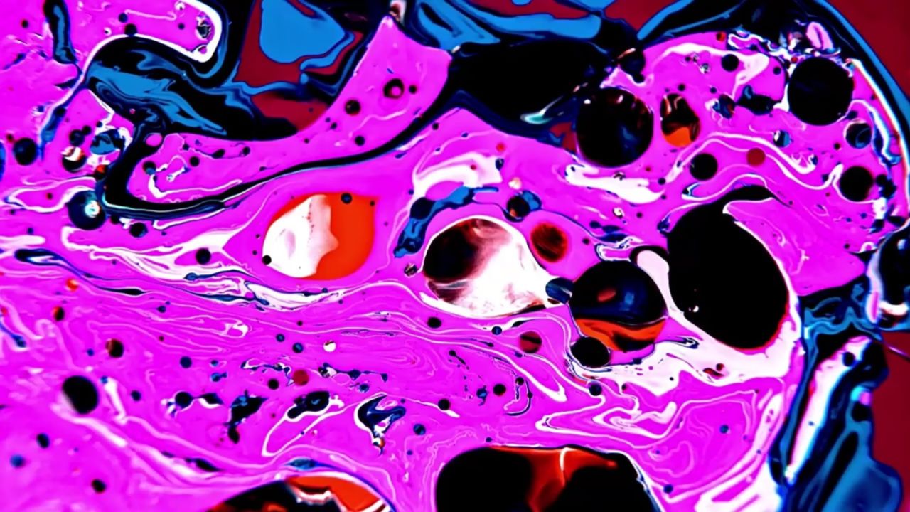 4k视频素材-134个微观特效油漆流动特效动画