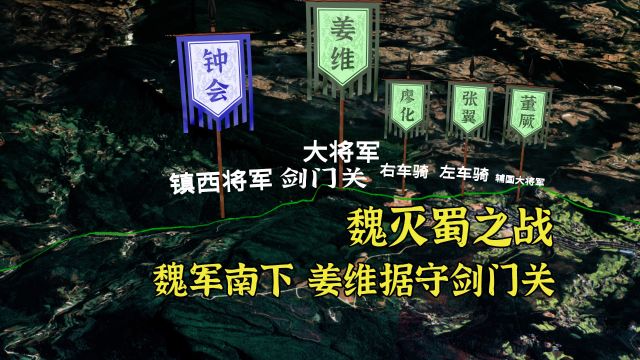 三维地图详解魏灭蜀之战,邓艾钟会18万大军被姜维挡在剑门关