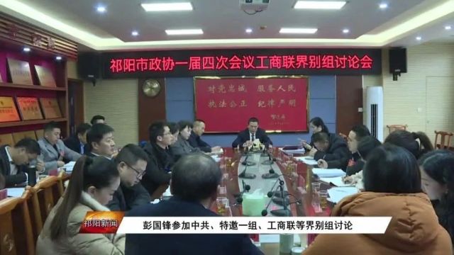 彭国锋参加中共、特邀一组、工商联等界别组讨论