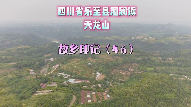 四川省乐至县回澜镇天龙山航拍:故乡印记(46)