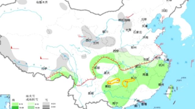 中央气象台:江汉江南等地有小到中雨雪天气