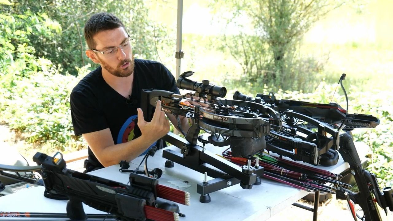 国外合法拍摄箭盒连发高磅山猫120磅反曲弩/眼镜蛇r9/巴力xp380绞盘弩