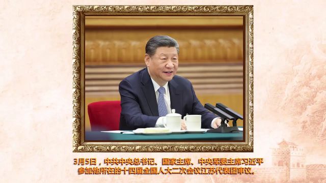 金色相框丨习近平在全国两会上