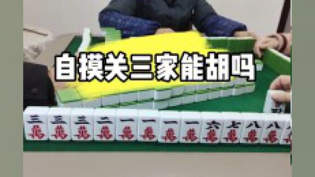 四川麻将:自摸关三家能胡吗?#麻将攻略