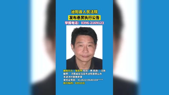 泌阳县人民法院发布悬赏执行公告!见到这2人,请举报!