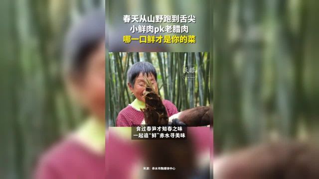 春天从山野跑到舌尖 “小鲜肉”PK老腊肉 哪一口鲜才是你的菜 (来源:赤水市融媒体中心 制作:邹敏)