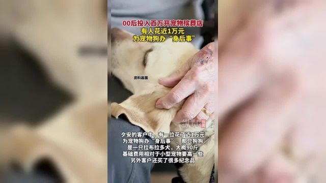 据中新经纬4月5日报道00后投入百万开宠物殡葬店有客户花近1万元为宠物狗办“身后事”.