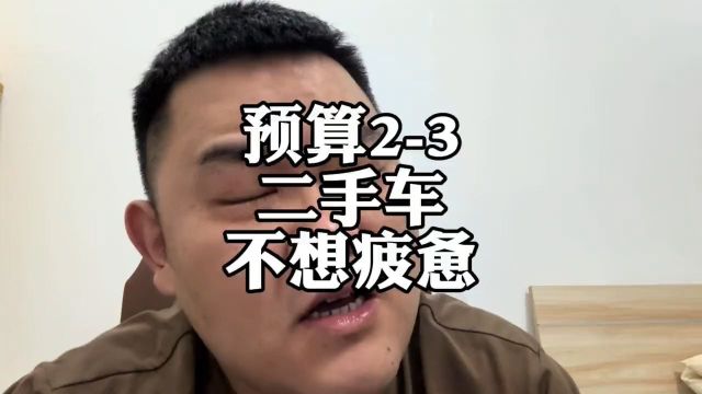 小伙预算23万,买二手车,全是坑