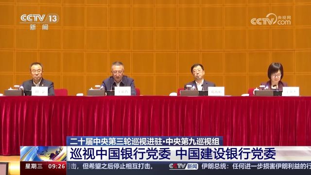 中央第九巡视组 巡视中国银行党委 中国建设银行党委