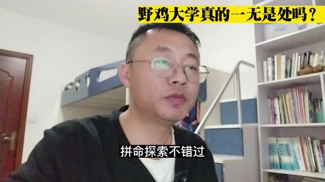 野鸡大学真的一无是处吗?