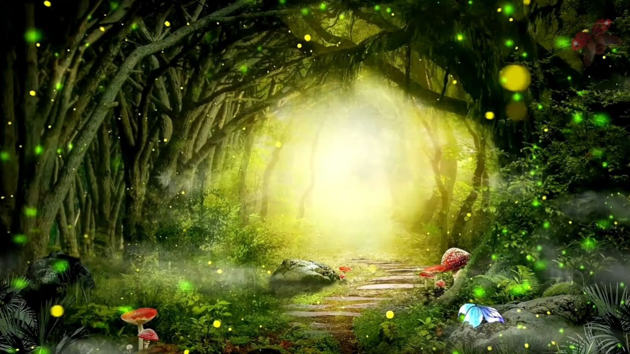 魔幻森林 儿童情景剧童话剧魔幻森林舞台演出节目led背景视频素材