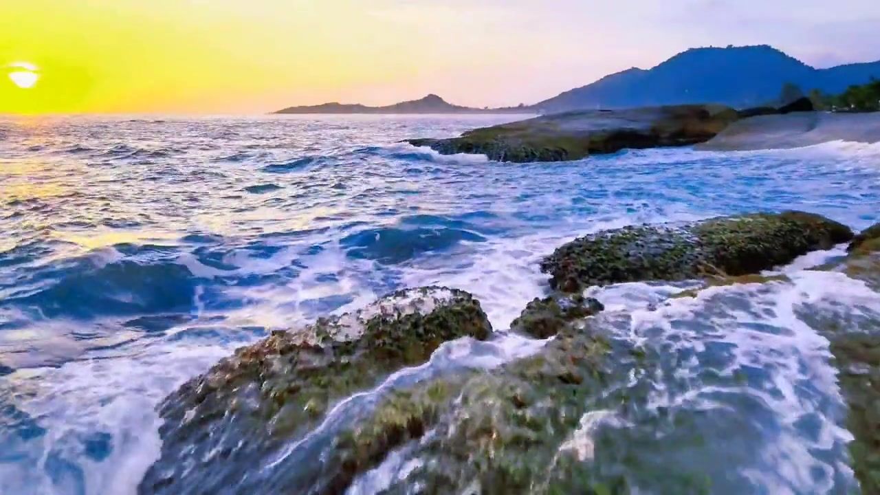 夕阳大海#治愈系风景 #视觉震撼 #视频素材 #风景 #视觉艺术 #素材