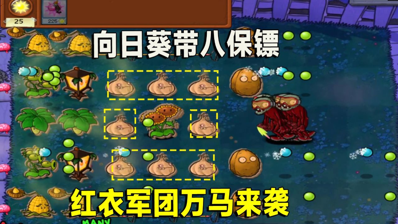 植物大战僵尸:向日葵带八保镖,红衣军团万马来袭