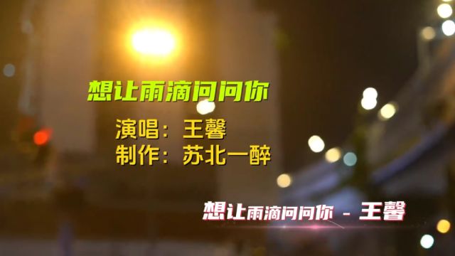 《想让雨滴问问你》王馨《大雁南飞》后又一首网络歌曲,歌曲伤感动听.