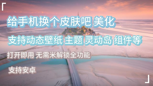 给手机换个皮肤:支持动态壁纸、小组件、灵动岛等切换 已解锁