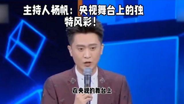 主持人杨帆:央视舞台上的独特风彩!