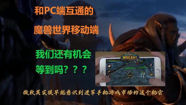 魔兽世界,我们有机会等到和PC端互通的魔兽移动端出现吗?