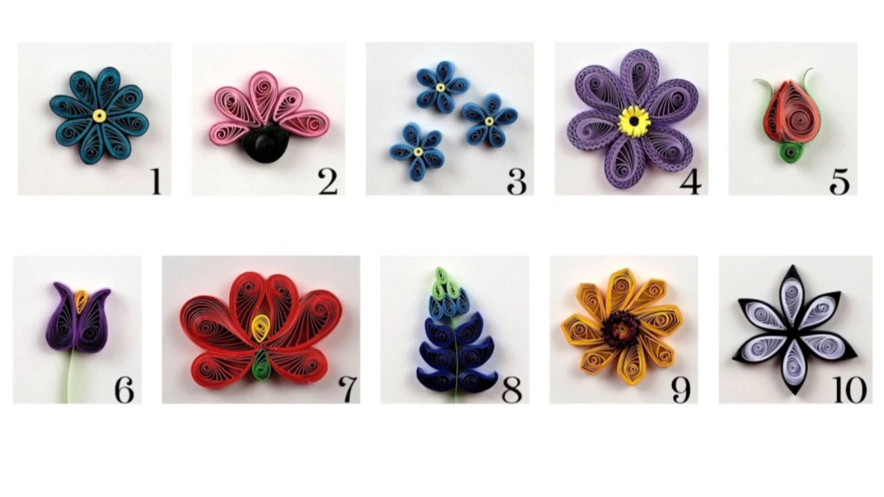 10种衍纸花