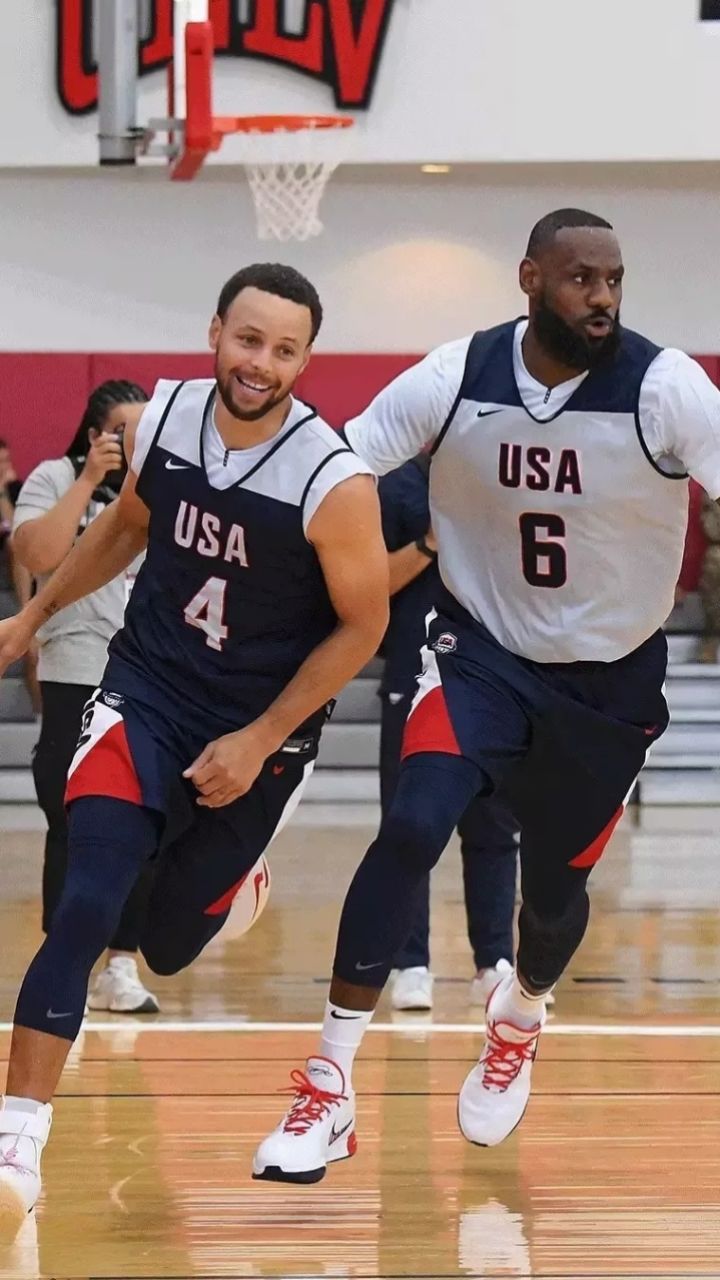 詹姆斯 杜兰特 库里 赛前互动