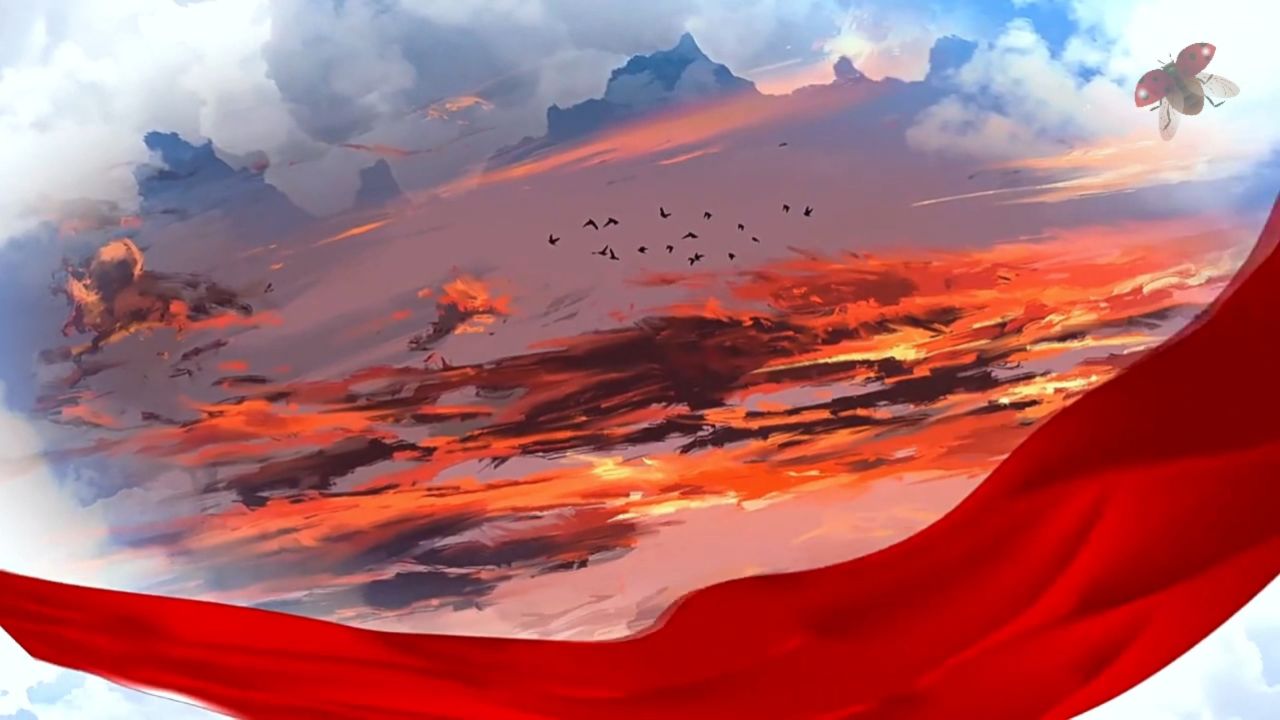 歌曲错位时空五四青春红歌革命历史舞台演出节目大屏幕高清led背景