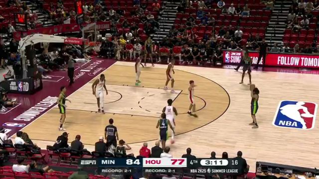 NBA夏季联赛：森林狼vs火箭第4节中文解说回放