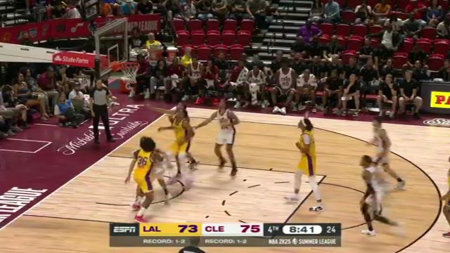 NBA夏季联赛：湖人vs骑士第4节英文原声回放
