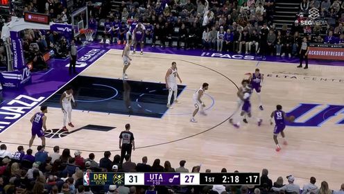 《NBA全场集锦》NBA常规赛：掘金vs爵士第1节中文解说回放
