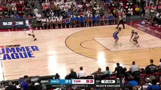 NBA夏季联赛：雷霆vs猛龙第3节中文解说回放