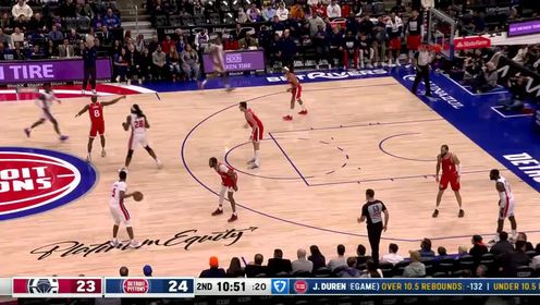 《NBA全场集锦》【回放】快船vs活塞第2节英文原声回放