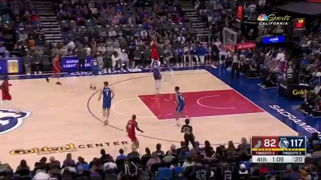 NBA常规赛：开拓者vs国王第4节英文原声回放